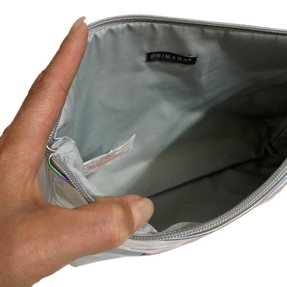 Primark Metallic Iridescent Nylon Zip Pouch - Picture 4 of 7